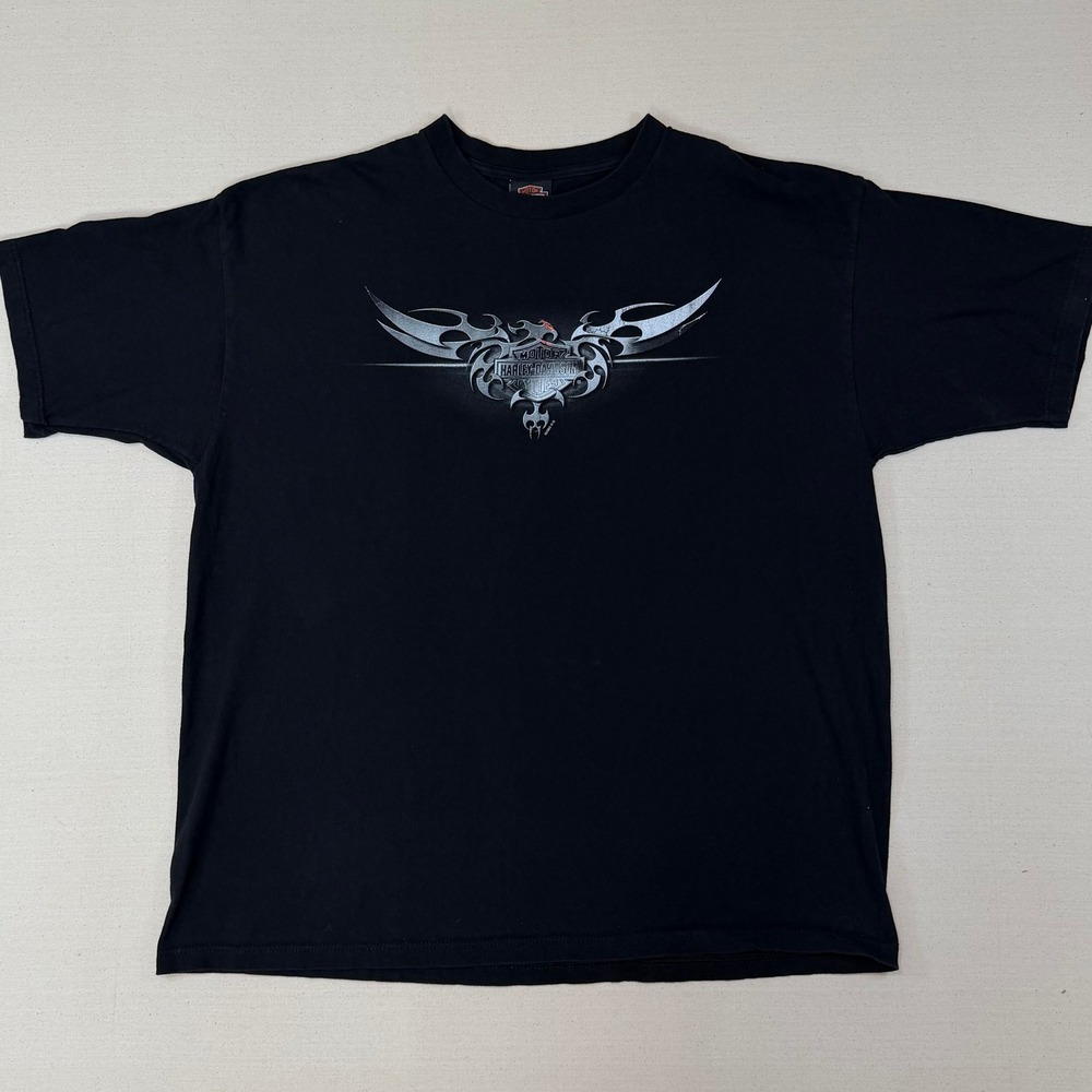 Vintage 2002 Harley Davidson Gary Bang California T-Shirt Black 2XL Holoubek y2k
